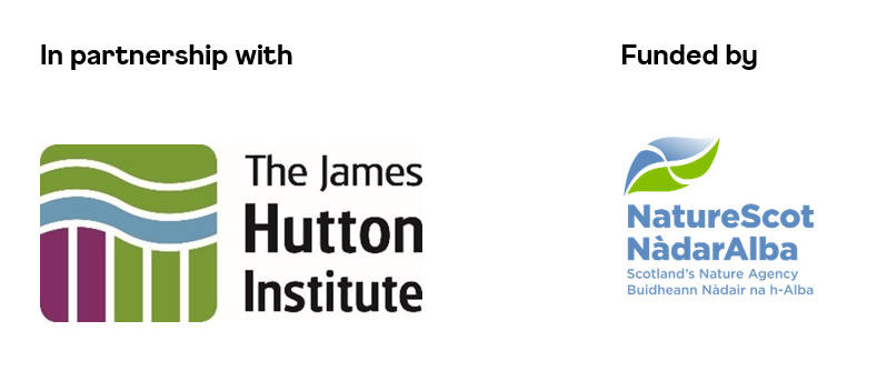 The James Hutton Institute and NatureScot logos